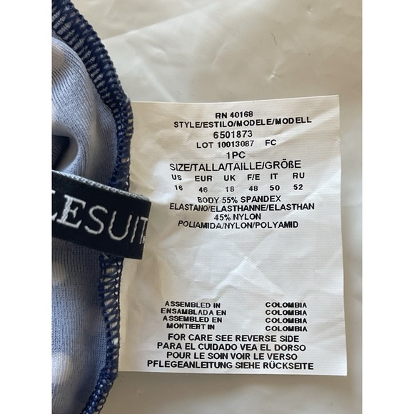 Women's Miraclesuit - Spot On Square Neck One Piece Swimsuit Size 16 Polka Dot - Picture 9 of 10